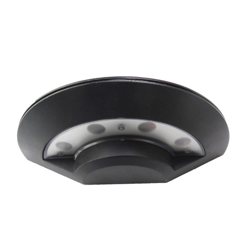 Ray Wall Lamp Flying Saucer, Metal LED, Black, Outdoor