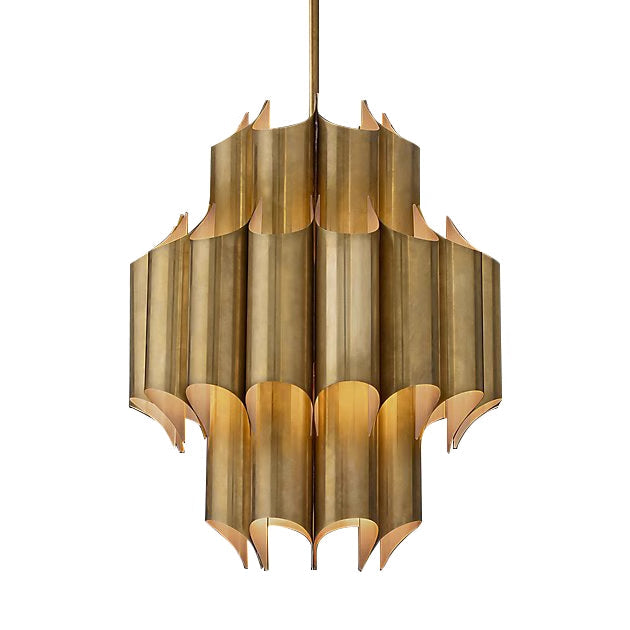 Arisha Simple Retro Creative Chandelier Brass Metal Bedroom