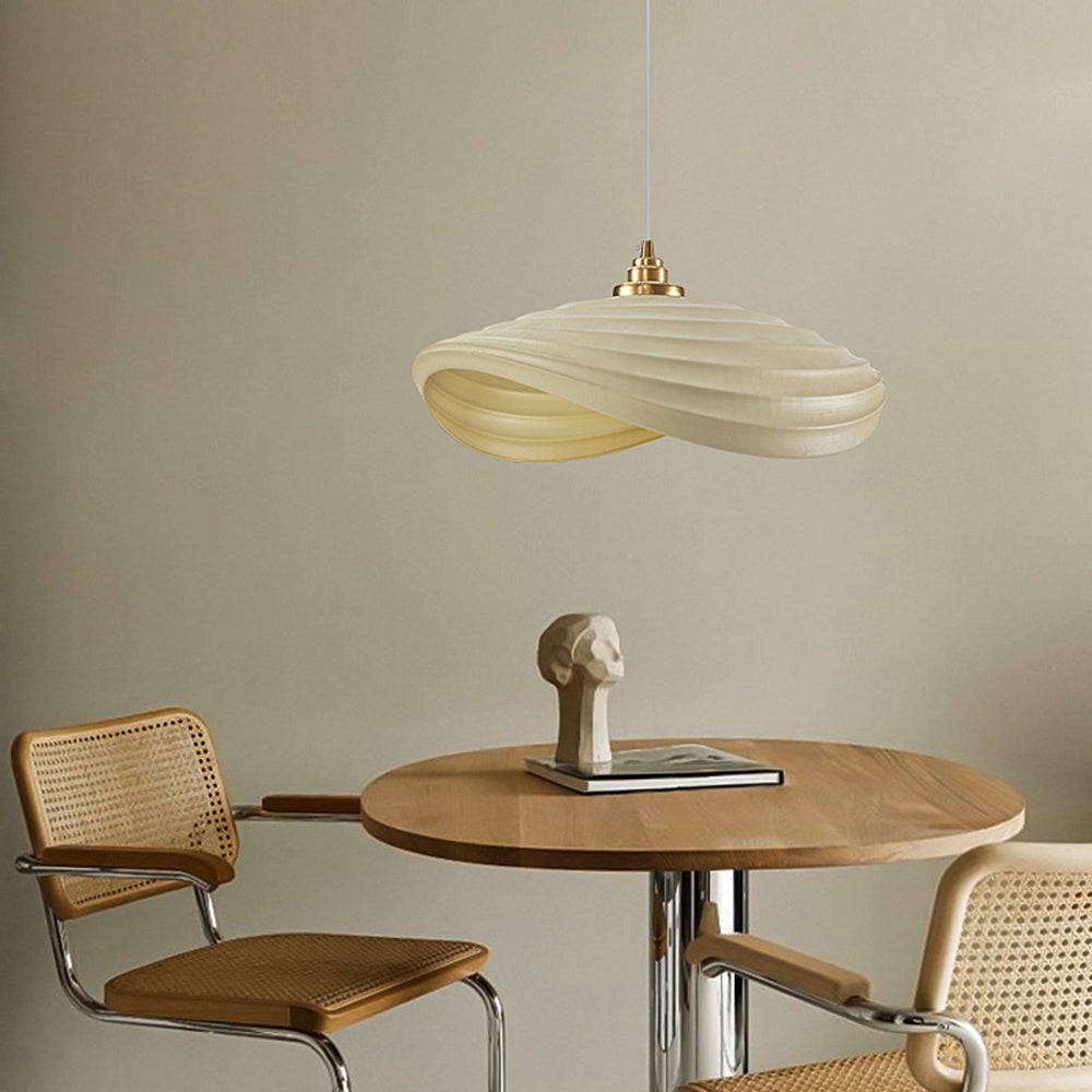 Ritta Wabi-Sabi Minimalisme Ripple Pendant Light, Resin&Metal