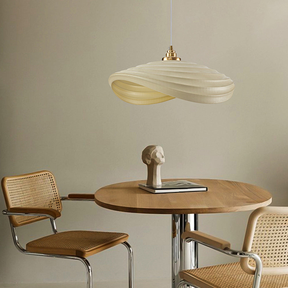 Ritta Wabi-Sabi Minimalisme Ripple Pendant Light, Resin&Metal