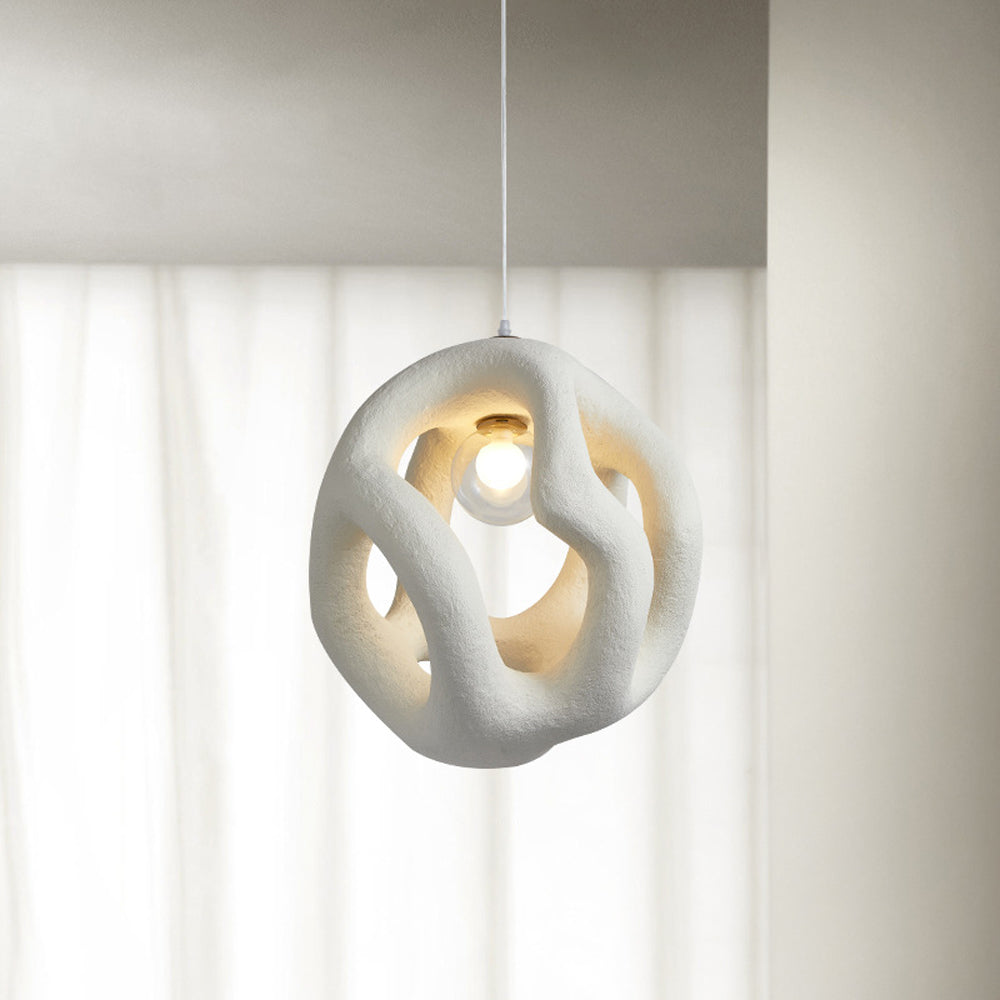 Avi Modern Metal/Resin White/Black Pendant Light