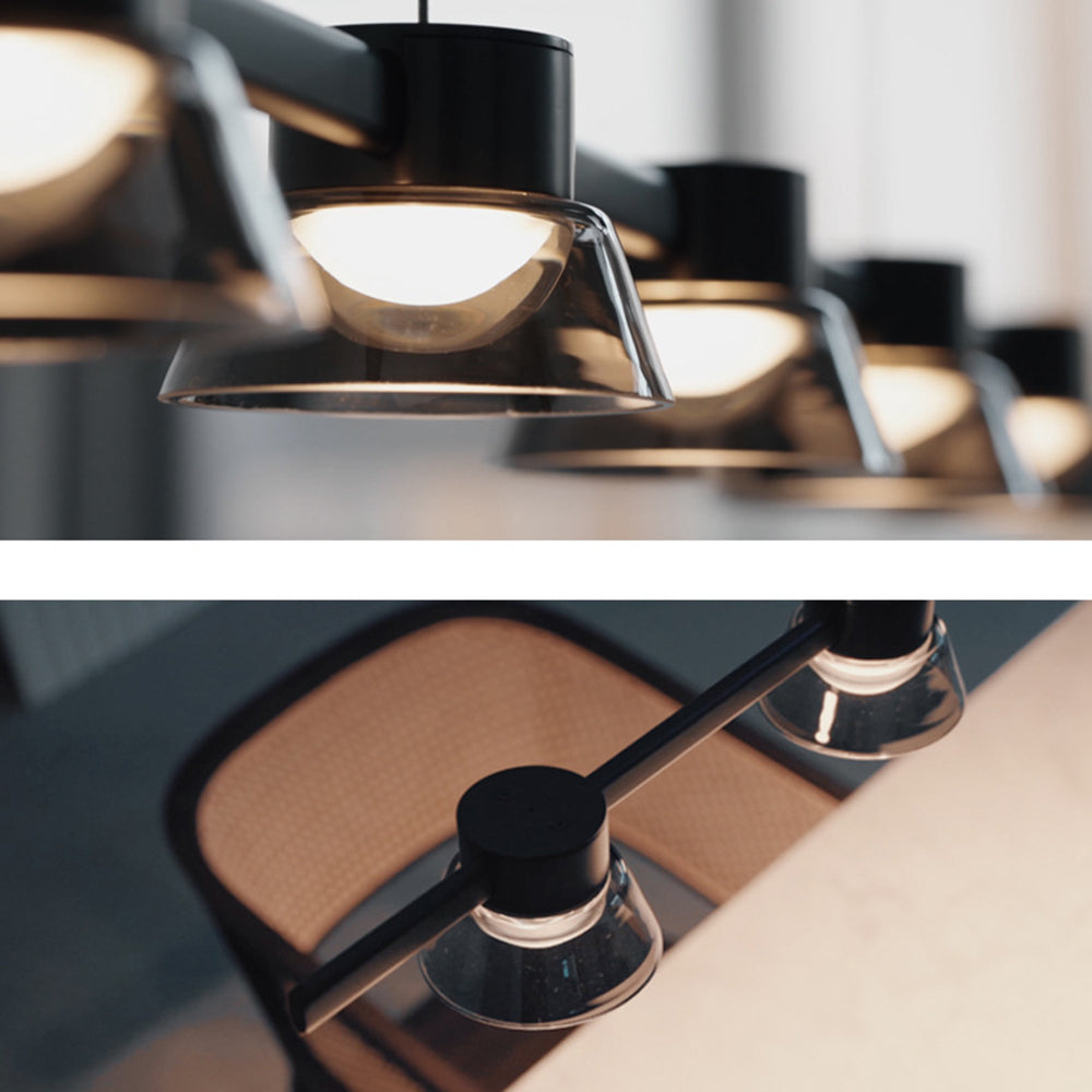 Arisha Modern Linear Metal Pendant Light,Black