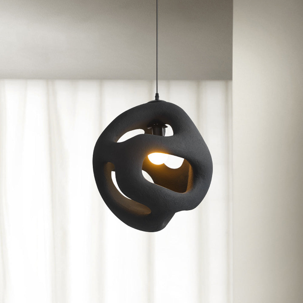 Avi Modern Metal/Resin White/Black Pendant Light