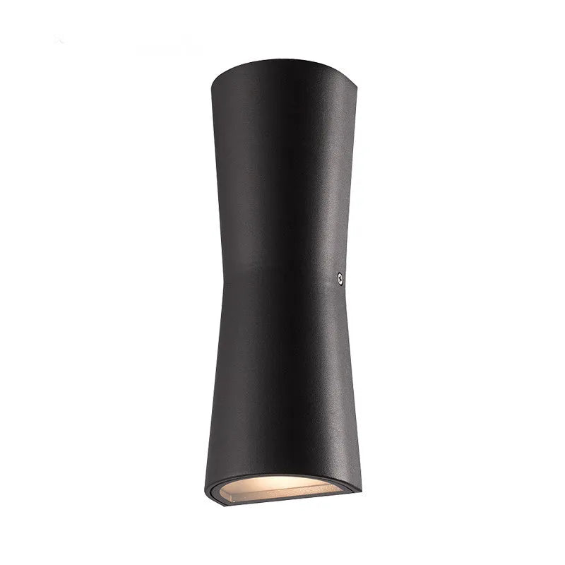 Ray Minimalist Torch Metal Outdoor Wall Lamp Waterproof, Black/White