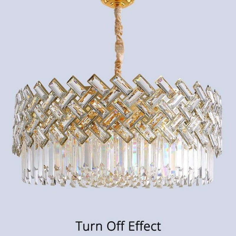Kristy Luxury Gold Chandelier, Crystal & Metal