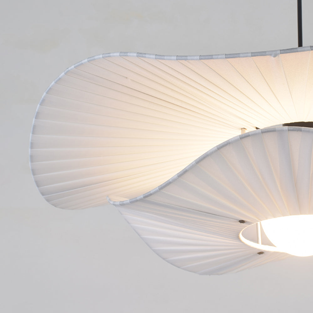 Ritta Modern Nordic Cloth/Metal Shell Pendant Light, White