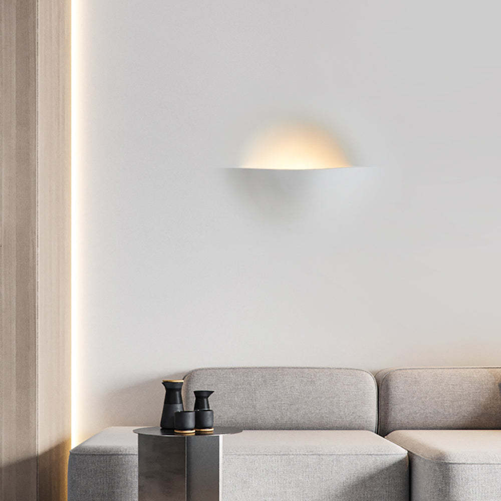 Aria Modern Recessed Metal/Plaster LED Wall Lamp, White