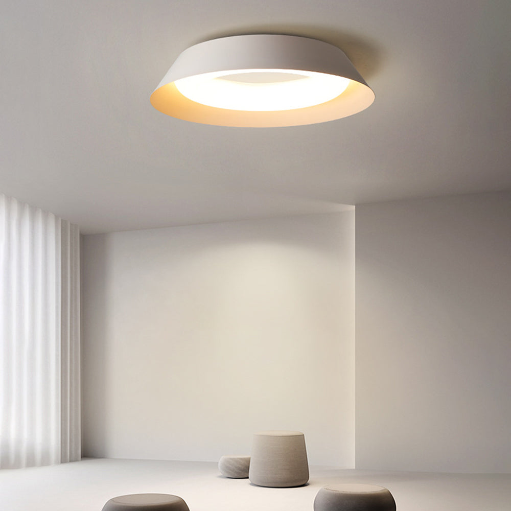 Arisha Nordic Bowl Metal/Acrylic Flush Mount Ceiling Light, White