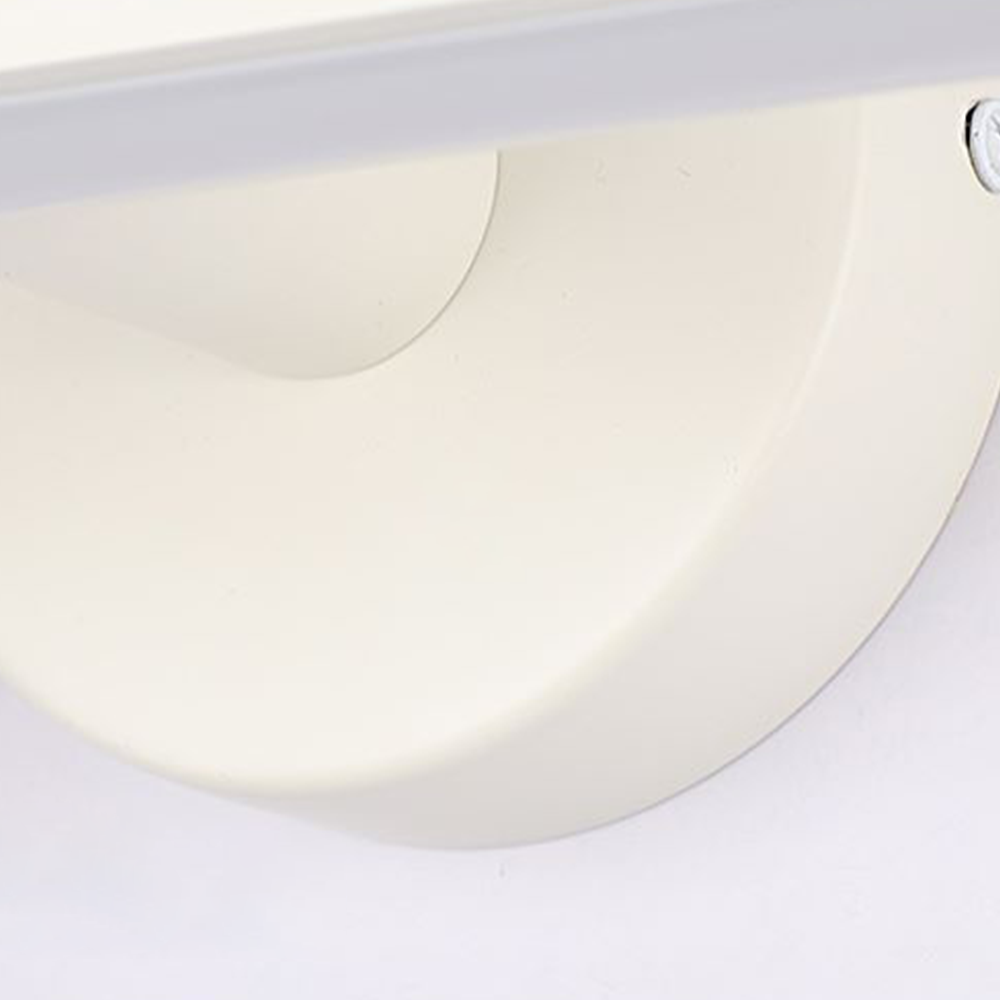 Arisha Minimalist Linear Acrylic Mirror Front Wall Lamp, White