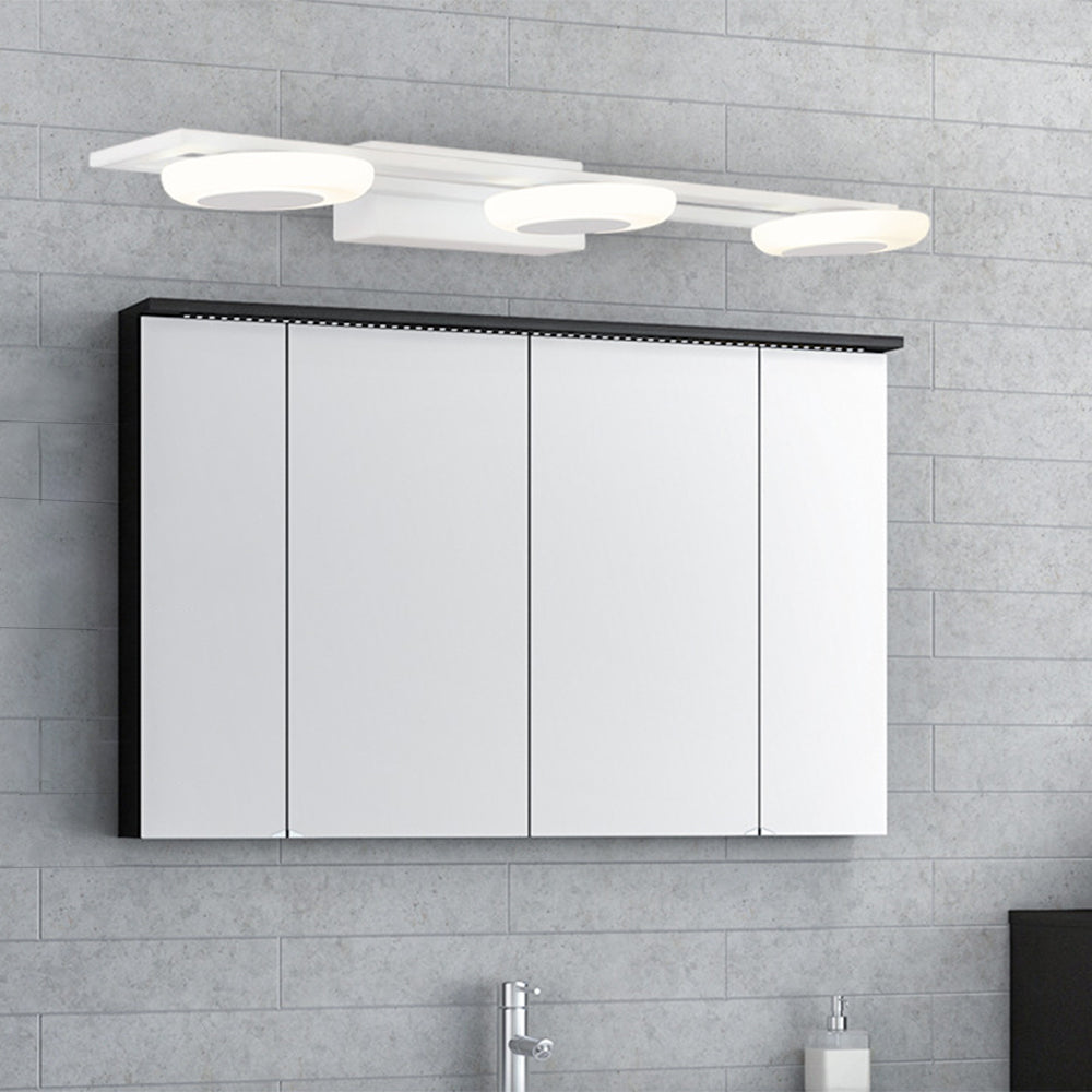 Arisha Modern Square Metal/Acrylic Wall Lamp, White, Bathroom