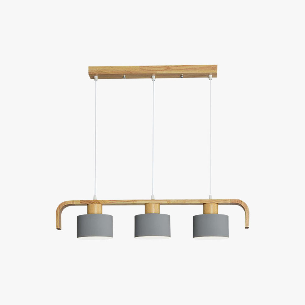 Valentina Pendant Light Cylinder Nordic, Bamboo, White/Green/Gray, Bedroom