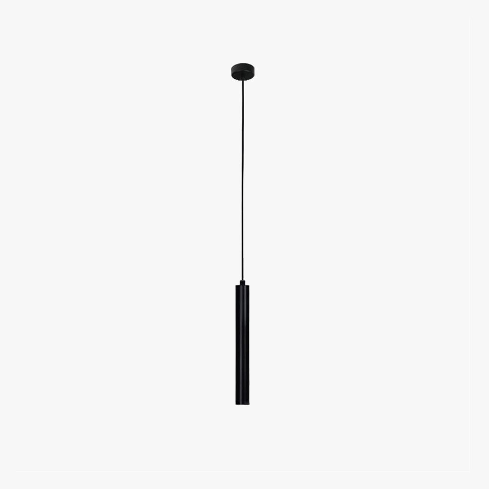 Arisha Minimalist Metal Linear Pendant Light, Black