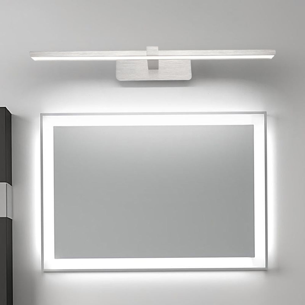 Arisha Nordic Linear Acrylic Mirror Front Wall Lamp, Silver