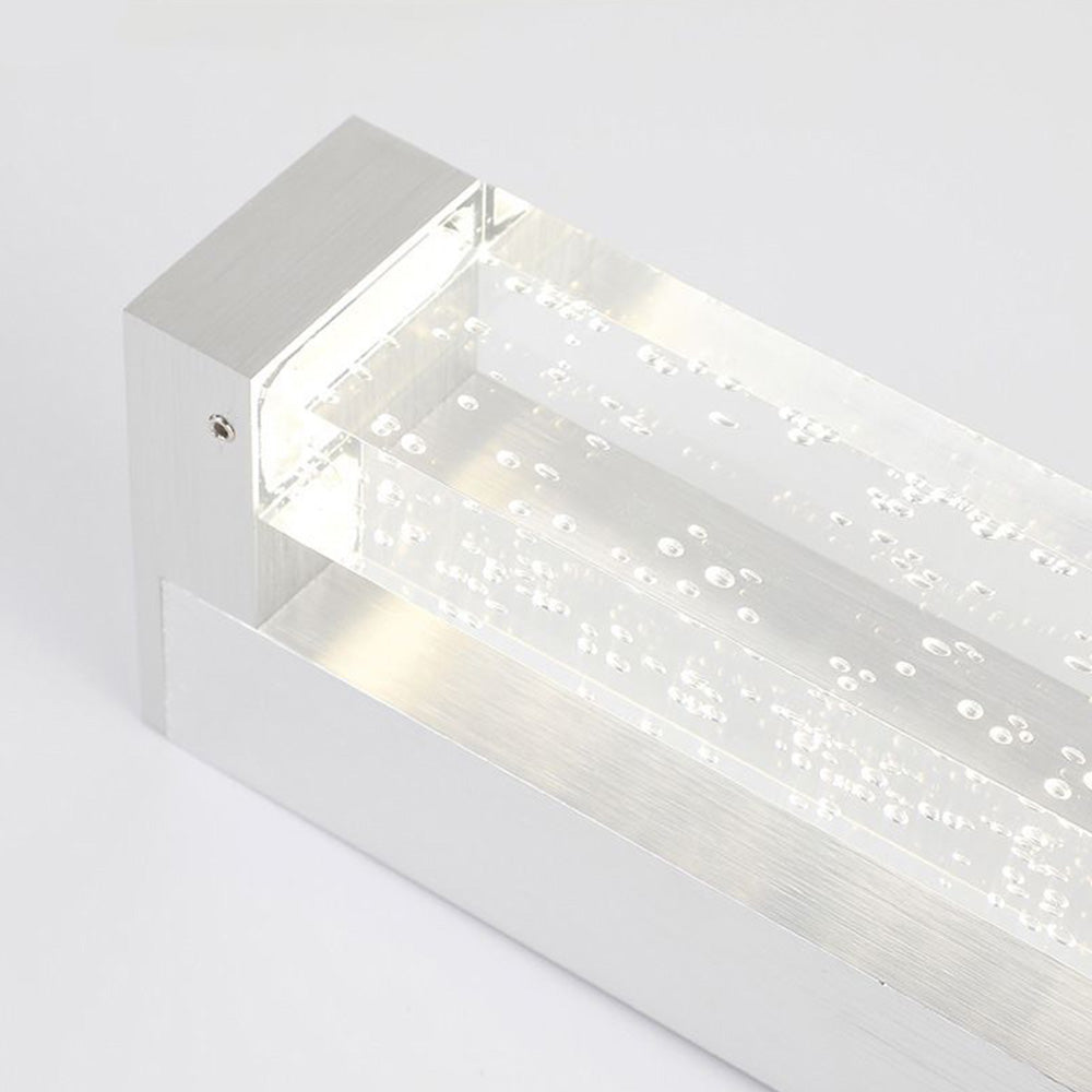 Arisha Transparent Rectangular Mirror Front Vanity LED Wall Lamp, Bathroom