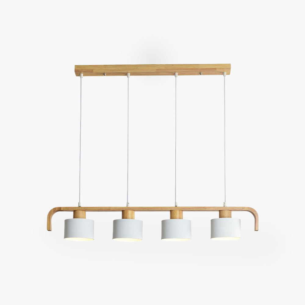 Valentina Pendant Light Cylinder Nordic, Bamboo, White/Green/Gray, Bedroom