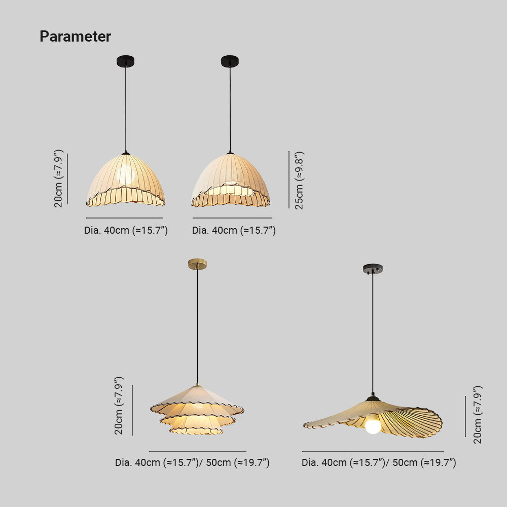 Ritta Boho Decorative LED Pendant Light Yellow Fabric Bedroom Restaurant