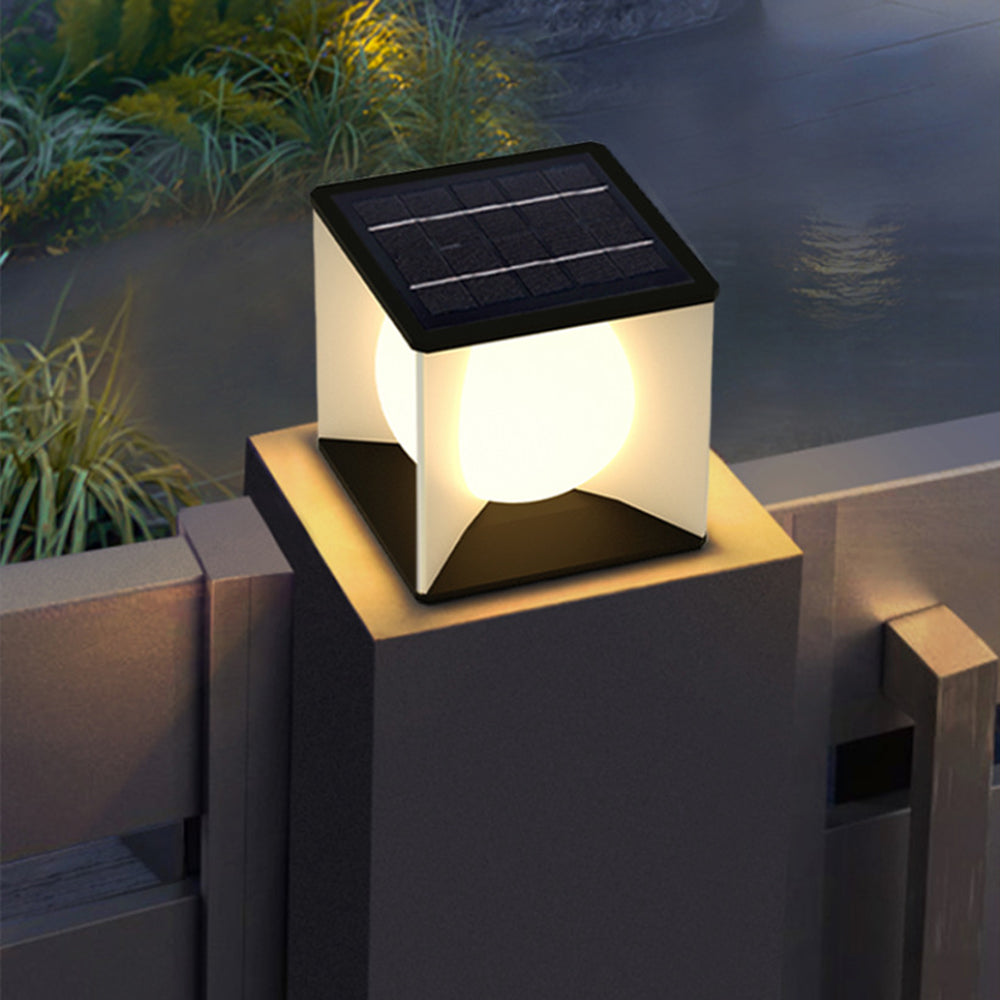 Ray Modern Moon Metal Outdoor Pier-Mount Pillar Light