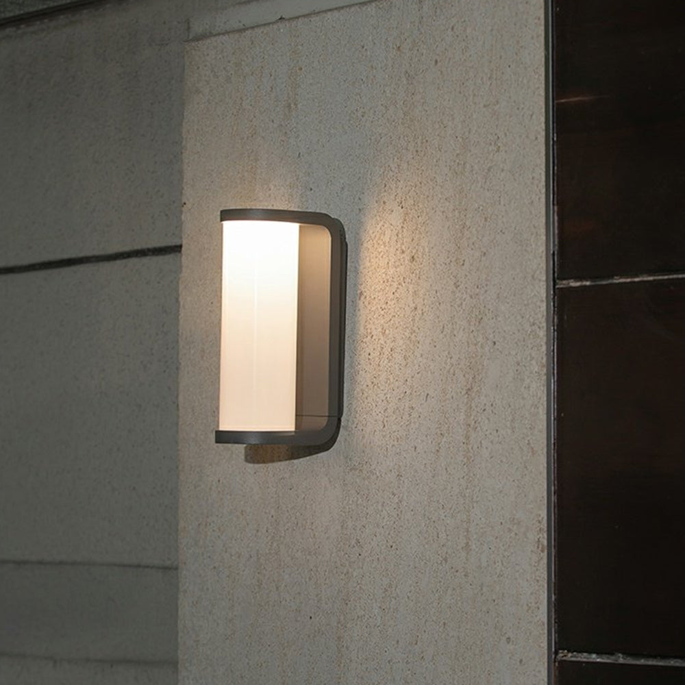 Ray Mondern Cylindrical Metal Outdoor Wall Lamp, Black