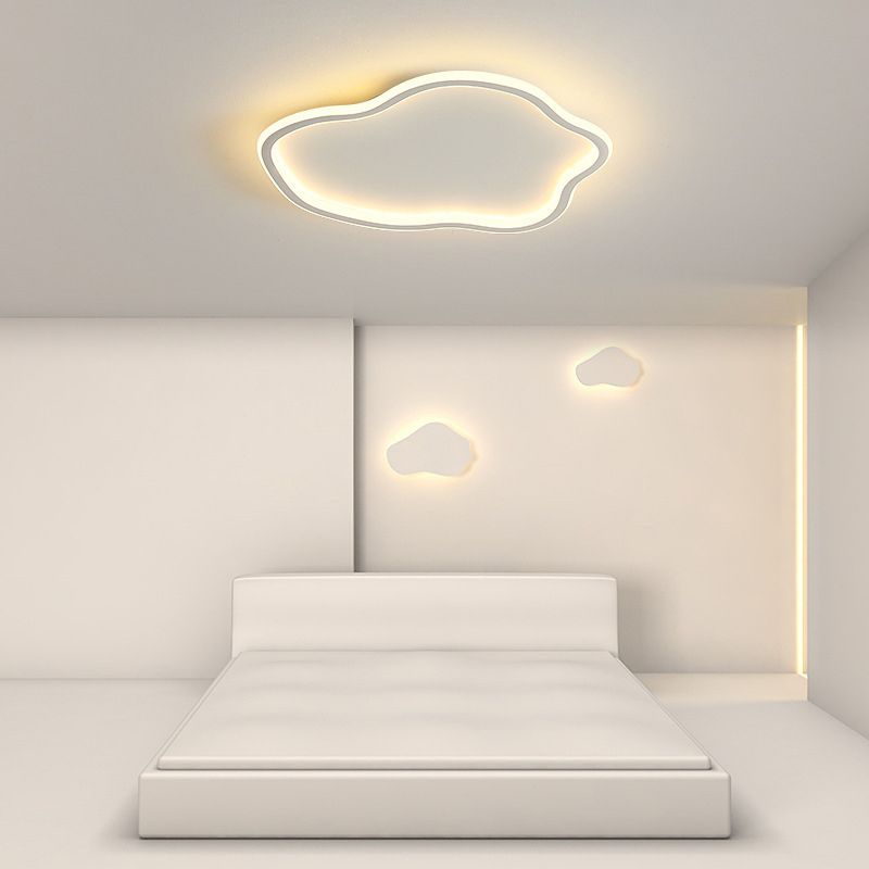 Arisha Modern Metal/Acrylic Flush Mount Ceiling Lights, White/Black
