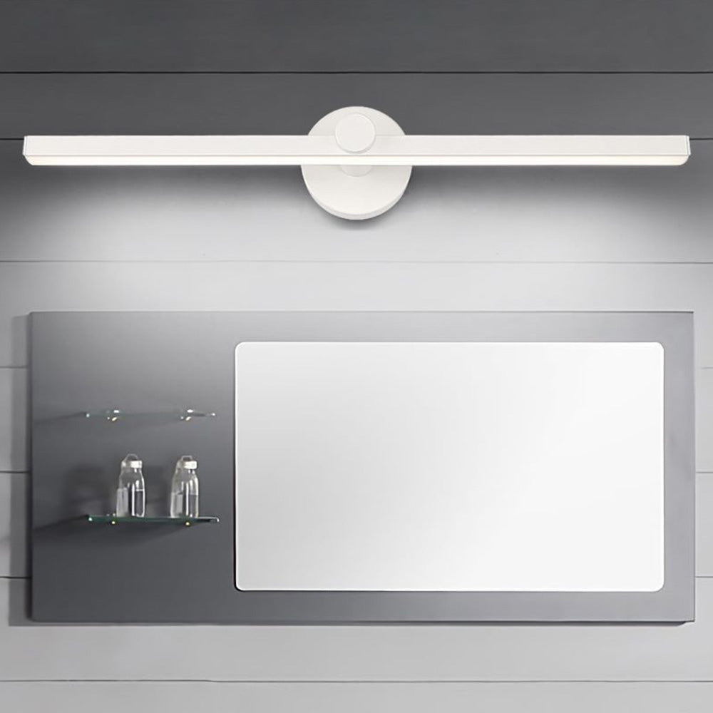 Arisha Minimalist Linear Acrylic Mirror Front Wall Lamp, White