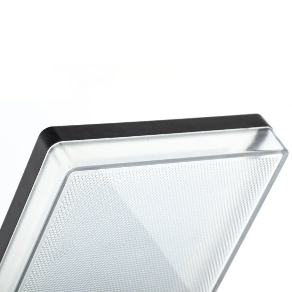 Ray Modern Minimalist Right-Angle Acrylic Sensor Solar Waterproof Outdoor Wall Lamp, Black