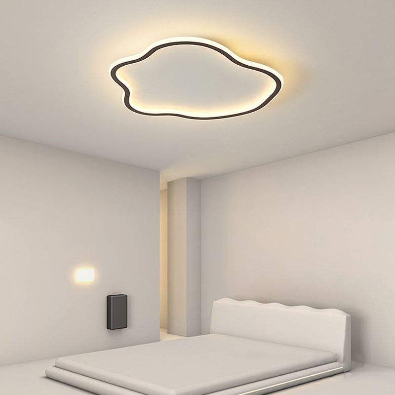 Arisha Modern Metal/Acrylic Flush Mount Ceiling Lights, White/Black