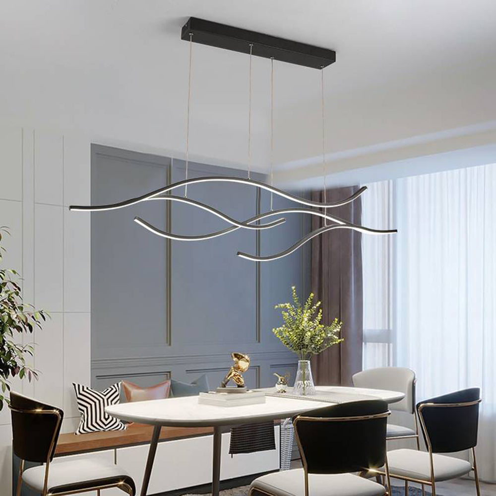 Arisha Modern Wave Pendant Light, 2 Colour