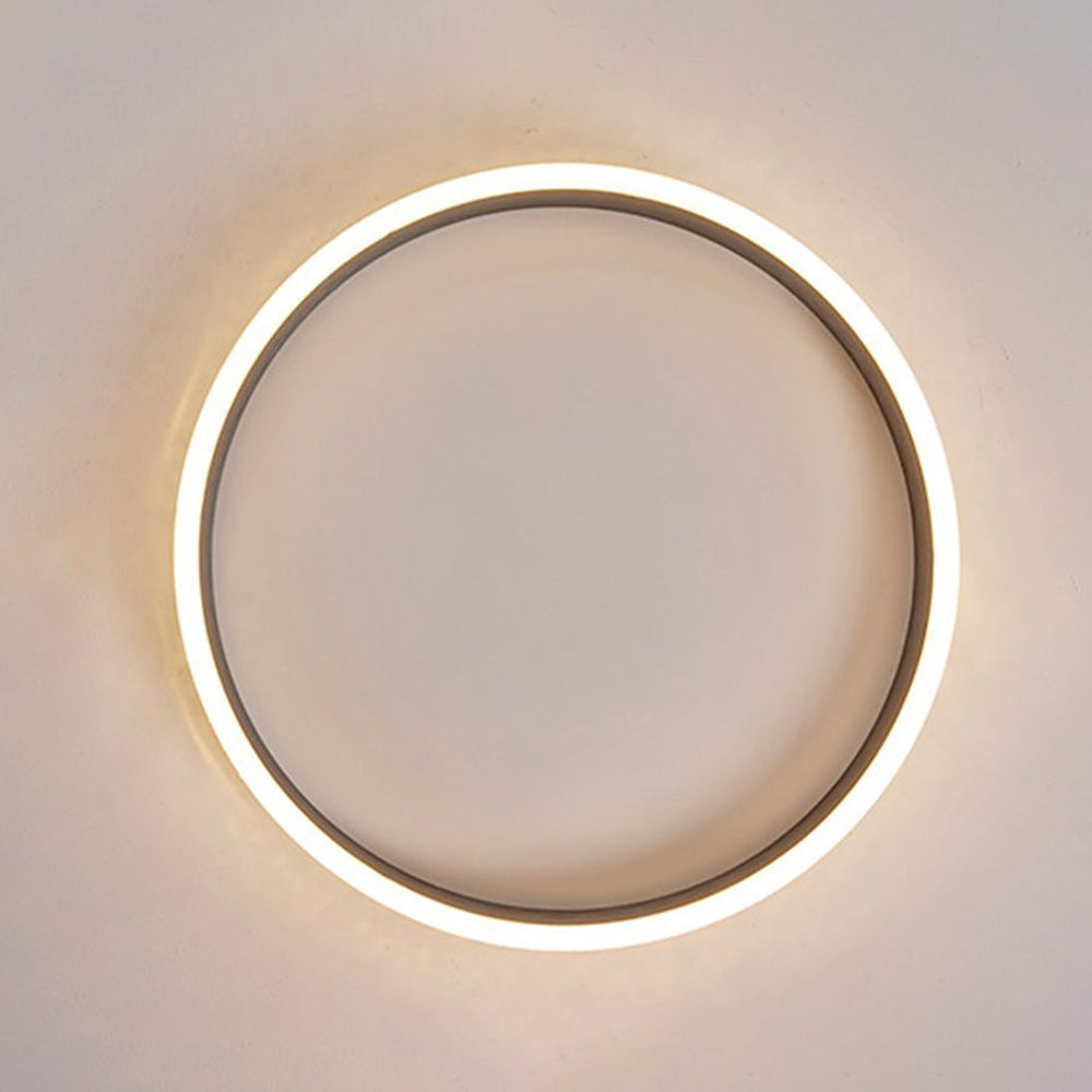 Arisha Modern Ring Metal/Acrylic Flush Mount Ceiling Lights, Silver
