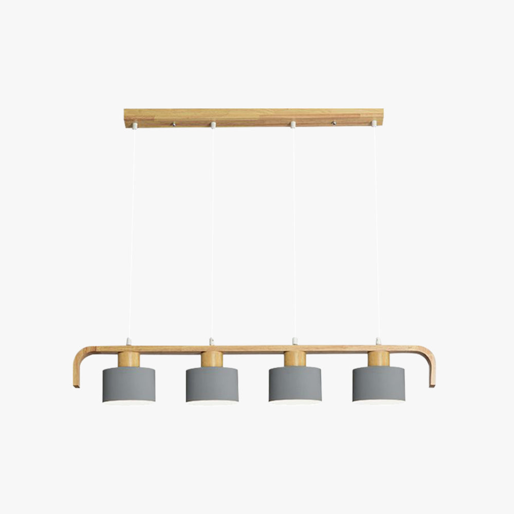 Valentina Pendant Light Cylinder Nordic, Bamboo, White/Green/Gray, Bedroom