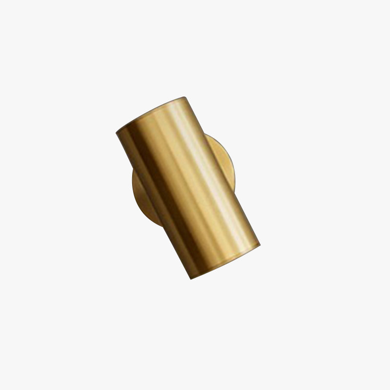 Aria Moden Spotlight cylindrical Metal Wall Lamp, Gold/Black