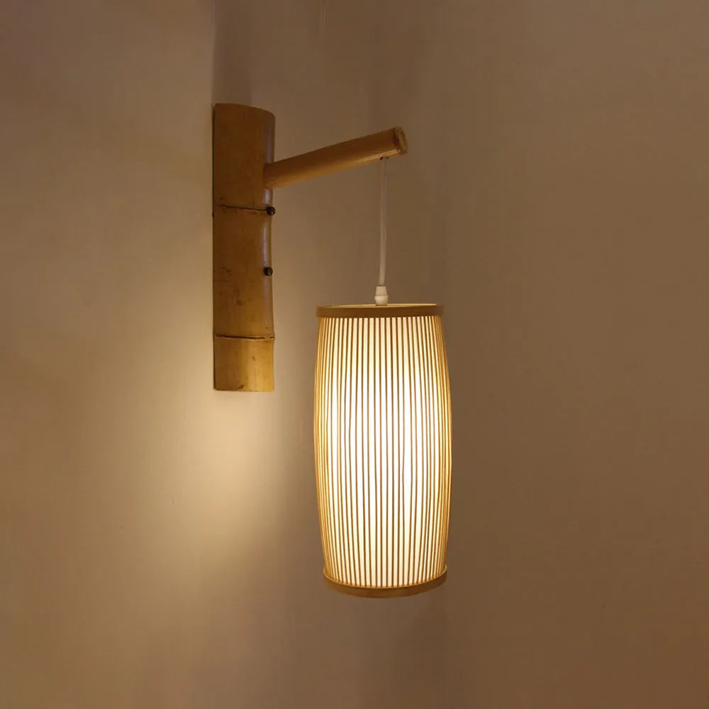 Ritta Wall Lamp Rustic, Muto Rattan Weaving LED, Hallway Wall Sconce