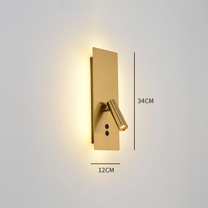 Ray Modern Flashlight Metal/Acrylic Wall Lamp Spotlight, Gold/Black/White