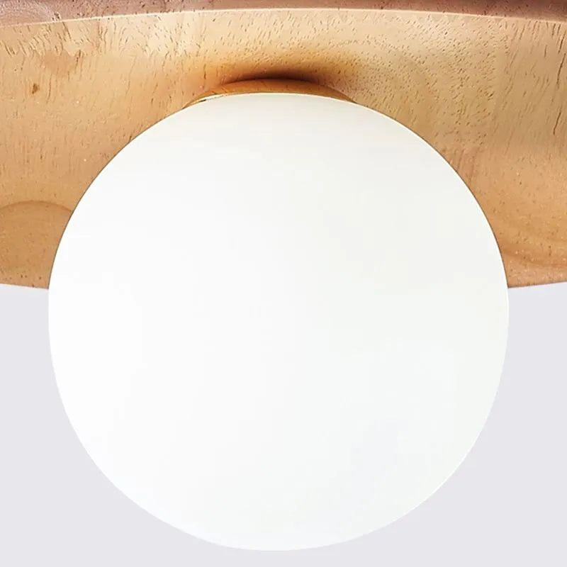 Muto Flush Mount Ceiling Light Natural/Walnut