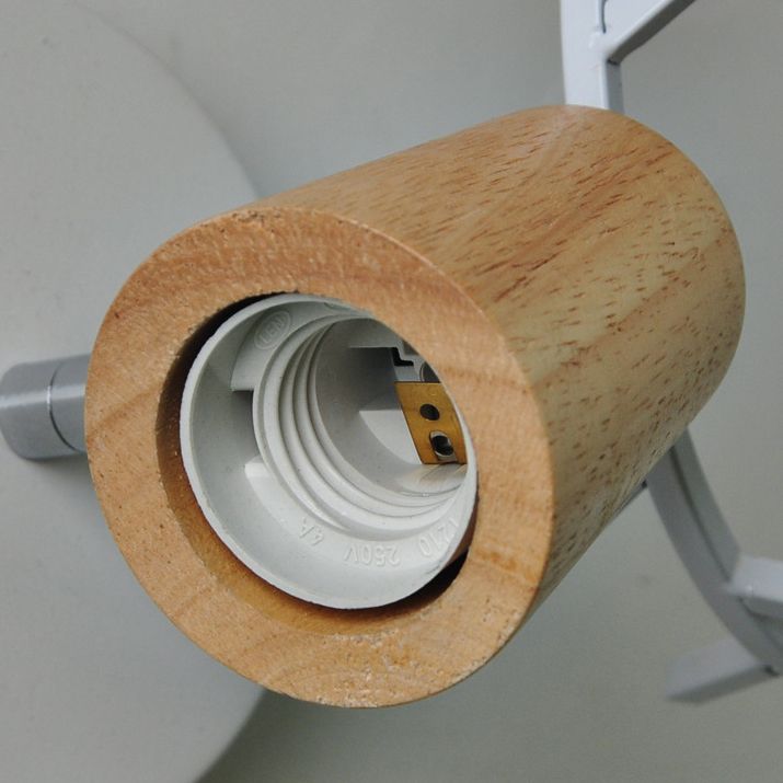 Muto Modern Antler Wood/Glass Wall Lamp, Bedroom/Bathroom