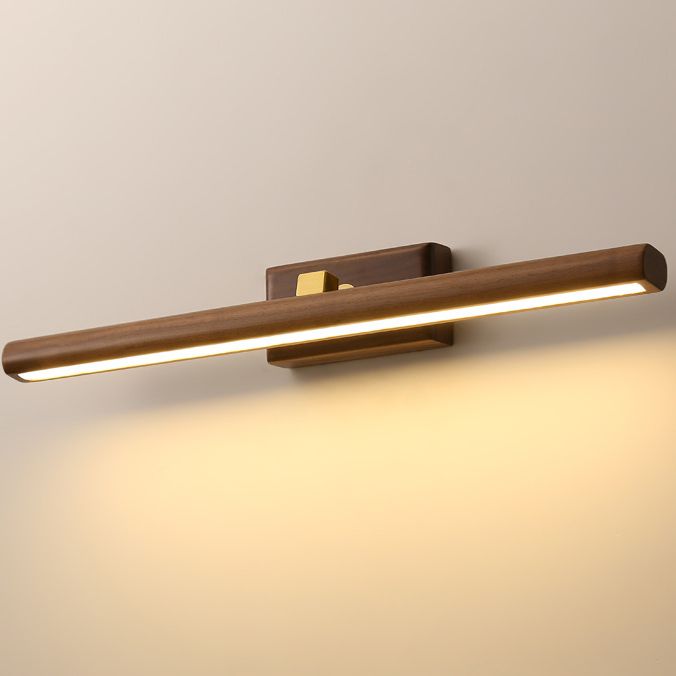 Muto Vanity Rotatable Mirror Front Vanity Wall Lamp, Wood