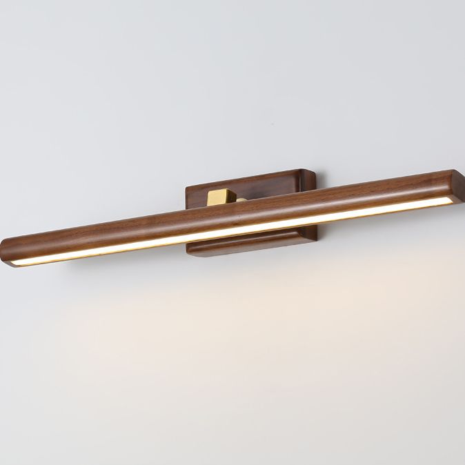 Muto Vanity Rotatable Mirror Front Vanity Wall Lamp, Wood