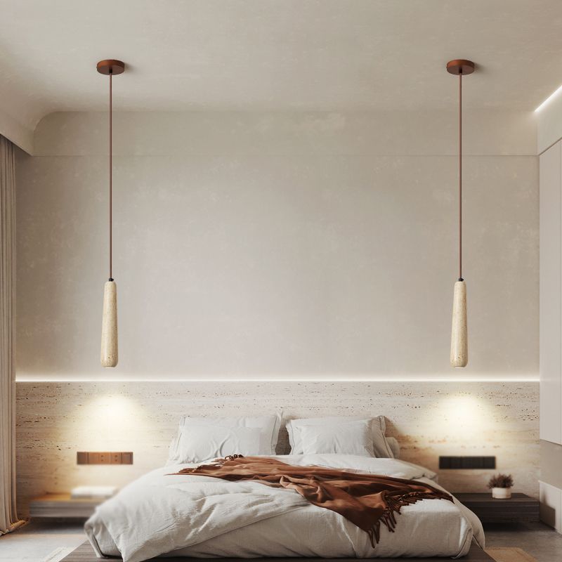 Muto Minimalist Wooden Pendant Light, Natural Wood Color