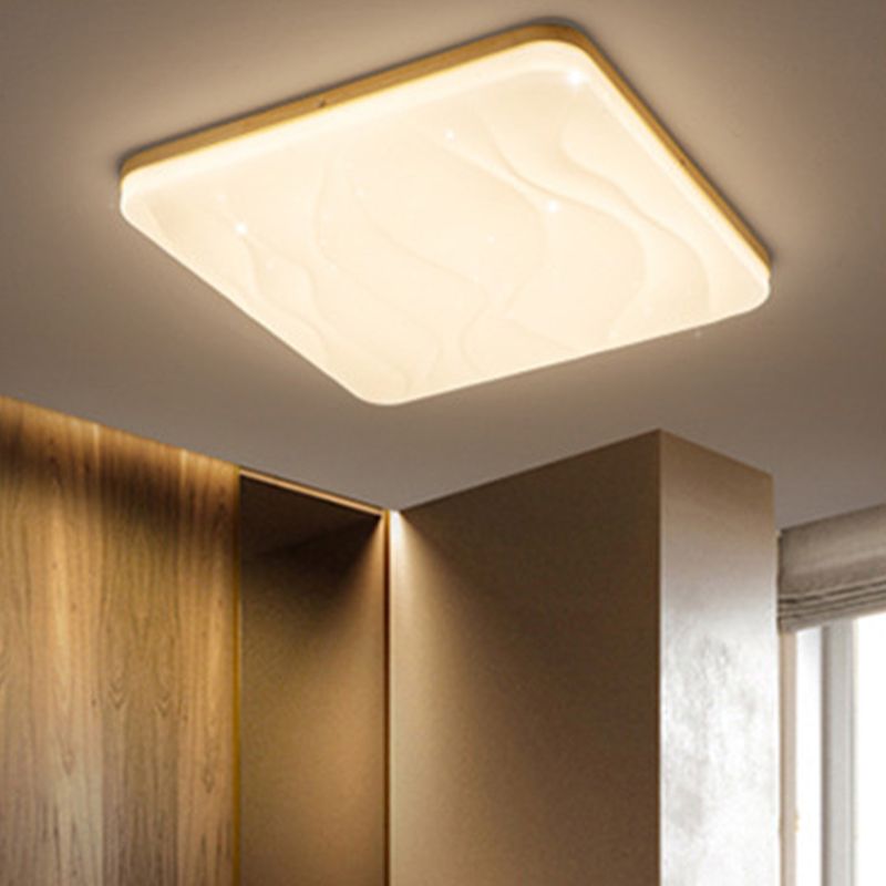 Muto LED Geometric Flush Mount Ceiling Light, White