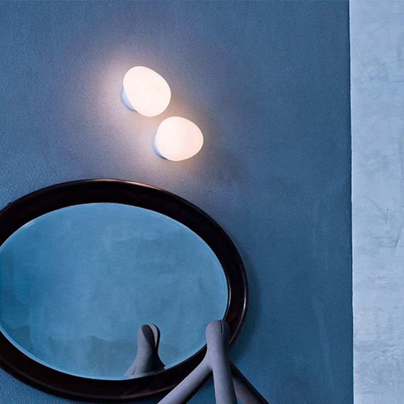 Valentina Design Geometric Glass Vanity Wall Light, White