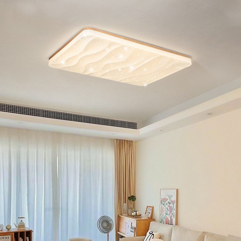 Muto LED Geometric Flush Mount Ceiling Light, White