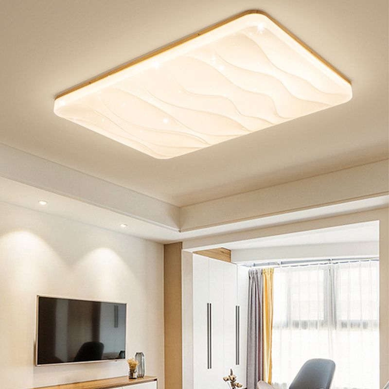 Muto LED Geometric Flush Mount Ceiling Light, White