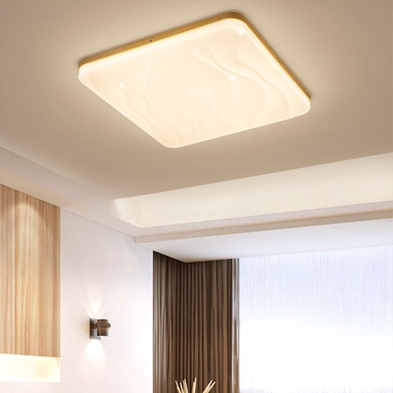 Muto LED Geometric Flush Mount Ceiling Light, White
