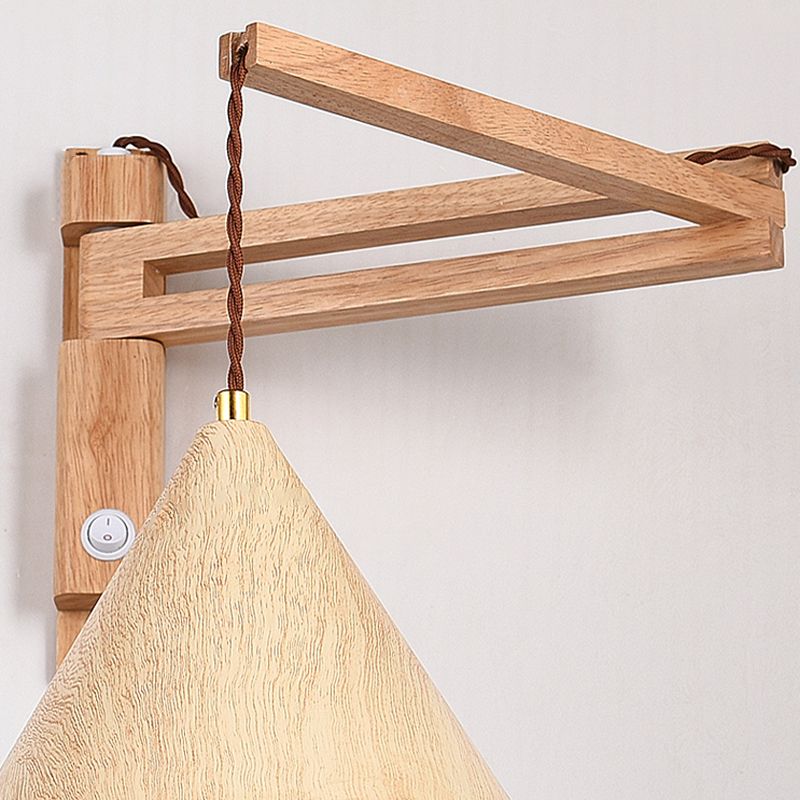 Muto Adjustable Wall Lamp, Wood/Metal, 2 Color, Living Room