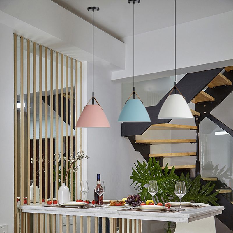 Valentina Modern Frisbee Shaped Metal Pendant Light, Black/White