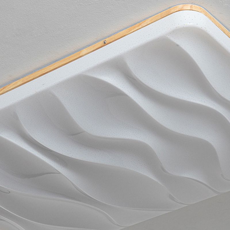 Muto LED Geometric Flush Mount Ceiling Light, White