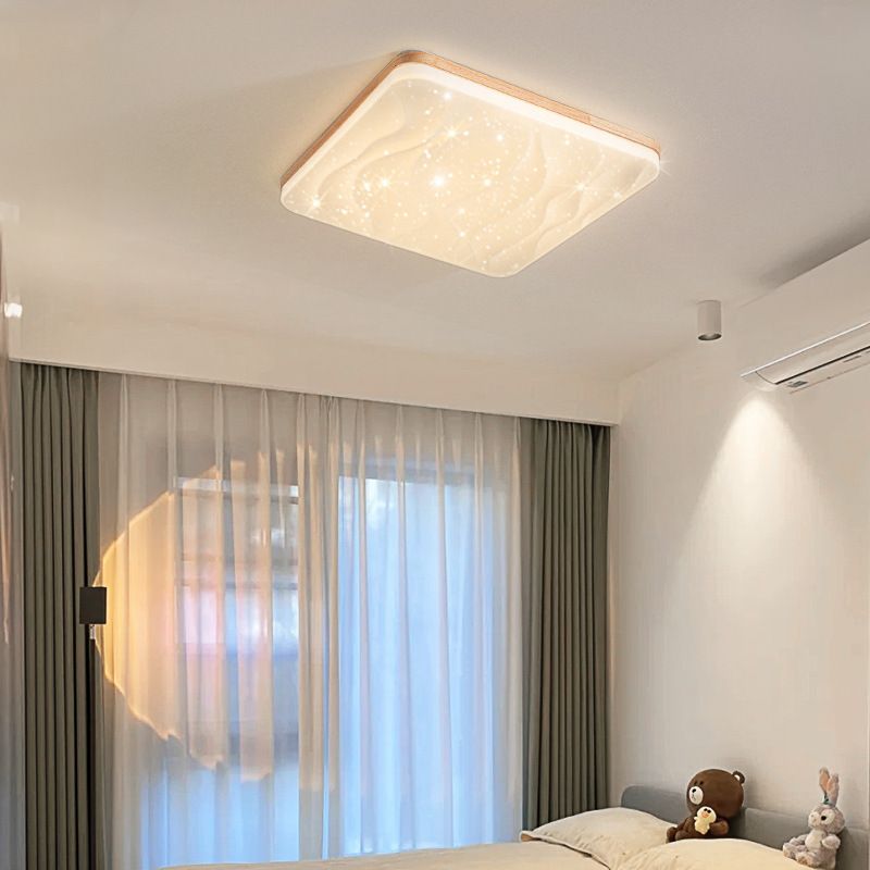 Muto LED Geometric Flush Mount Ceiling Light, White