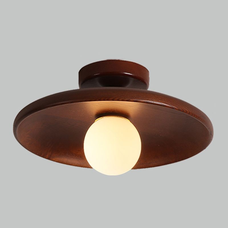 Muto Flush Mount Ceiling Light Natural/Walnut