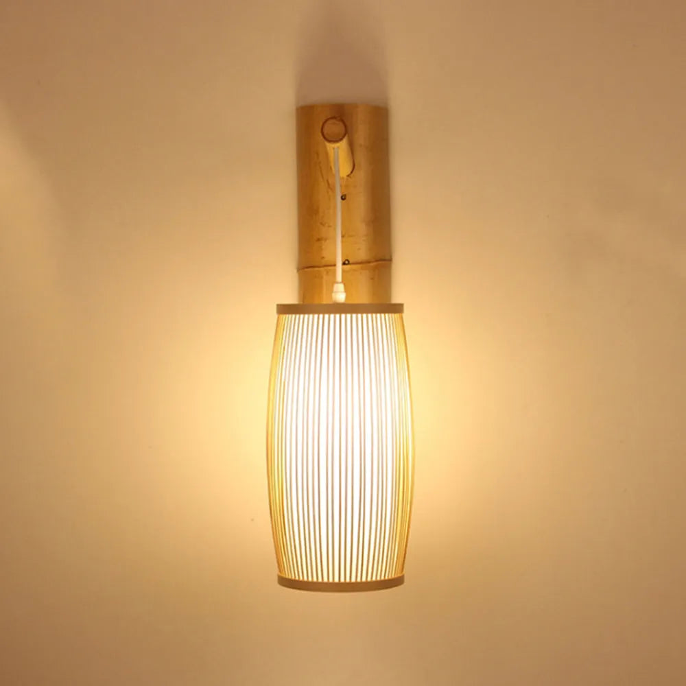 Ritta Wall Lamp Rustic, Muto Rattan Weaving LED, Hallway Wall Sconce
