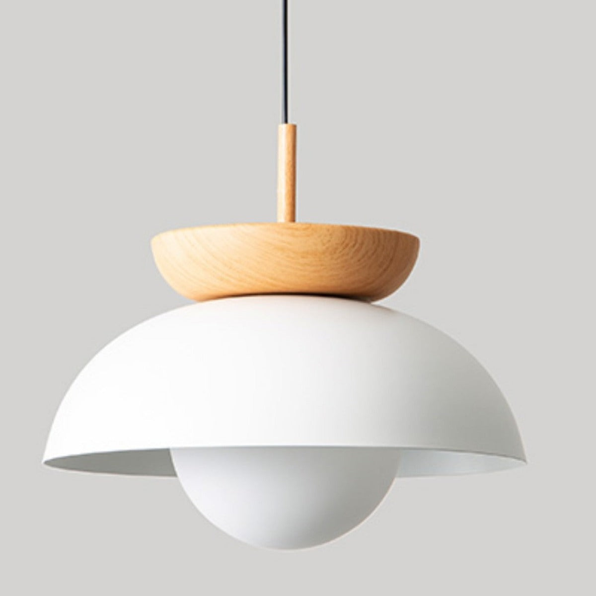 Muto Nordic Pendant Light/Flush Mount Ceiling Light Wood/Metal Black Kitchen Balcony