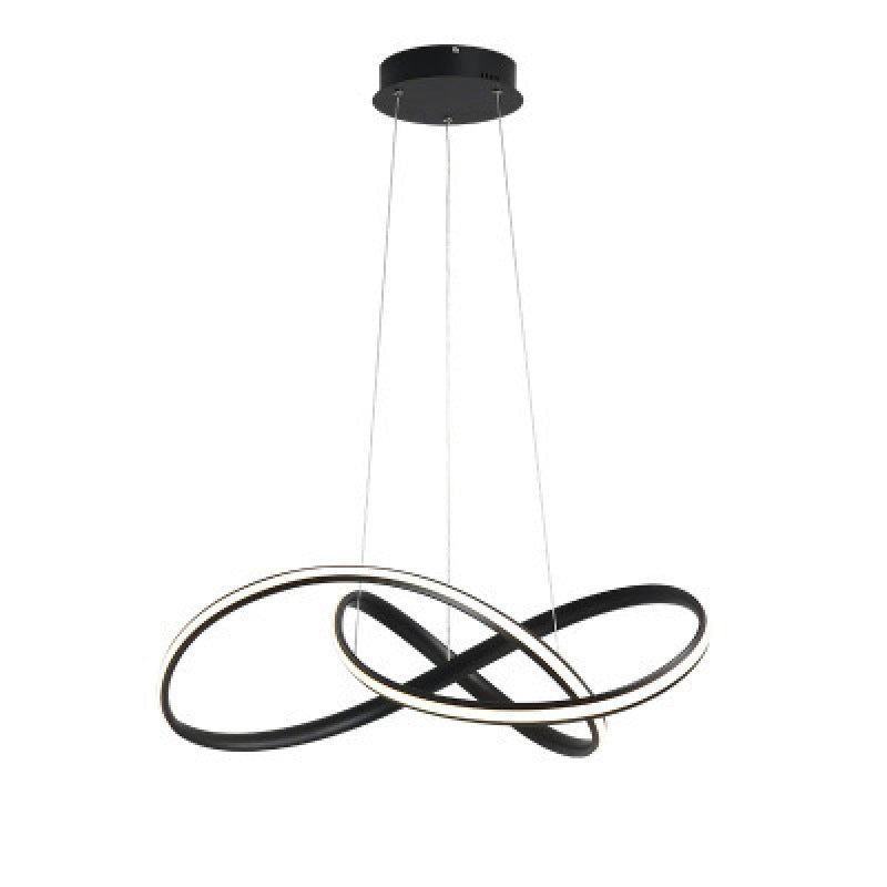 Arisha Pendant Light linear Modern, Acrylic/Metal, Black/White, Dining Room